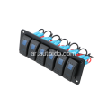 6 لوحة مفتاح LED Rocker Switch Rocker Gang